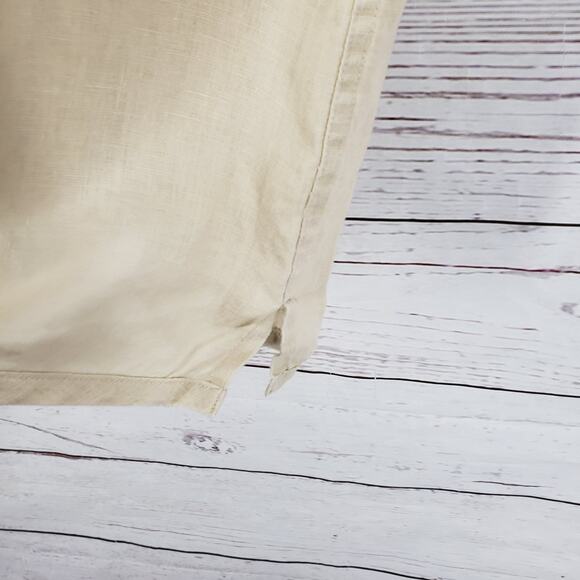 Neiman Marcus Men's Beige 100%Linen Button Down Short Sleeve Shirt Size XXL - Picture 10 of 13